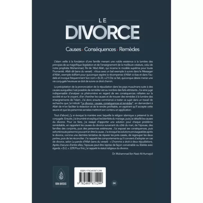 Le divorce, causes, conséquences, remèdes - Cheikh Muhammad Al Humayid - edition Ibn badis – Image 2